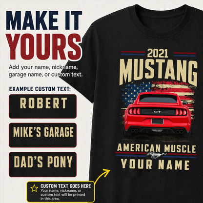 2021 Mustang Muscle Car Personalized Apparel