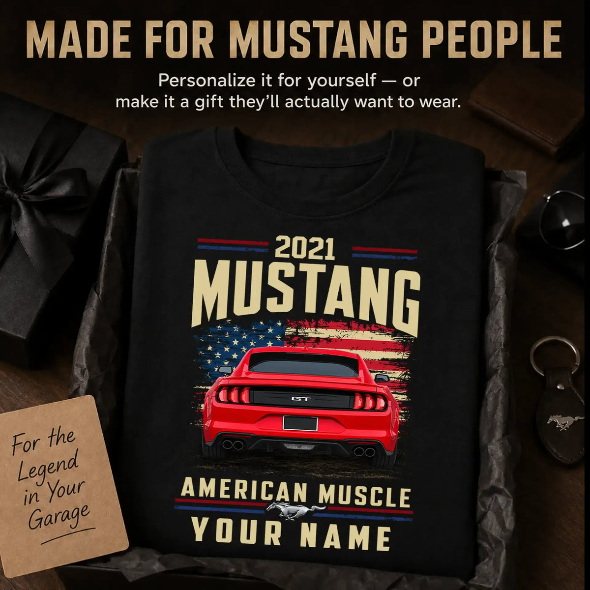 2021 Mustang Muscle Car Personalized Apparel
