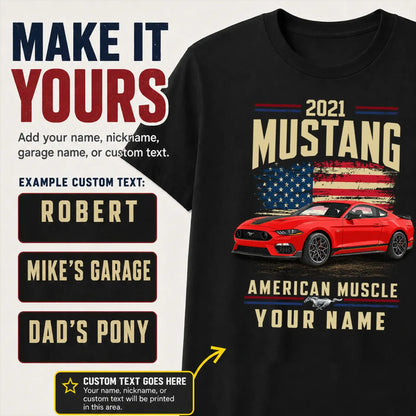 2021 Mustang Muscle Car Personalized Apparel
