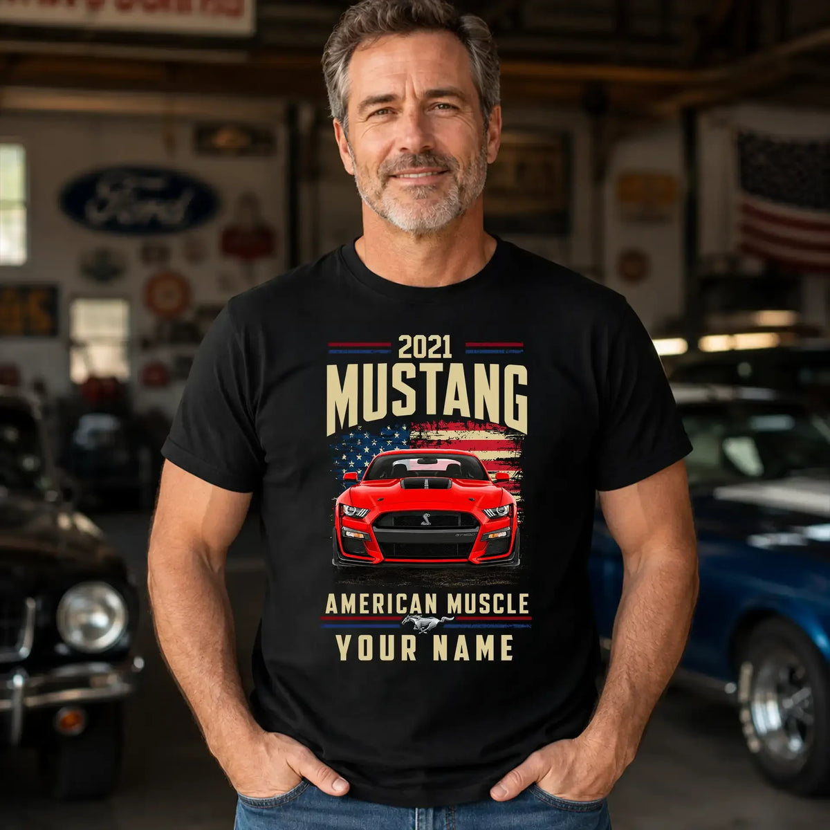 2021 Mustang Muscle Car Personalized Apparel