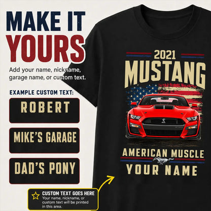 2021 Mustang Muscle Car Personalized Apparel