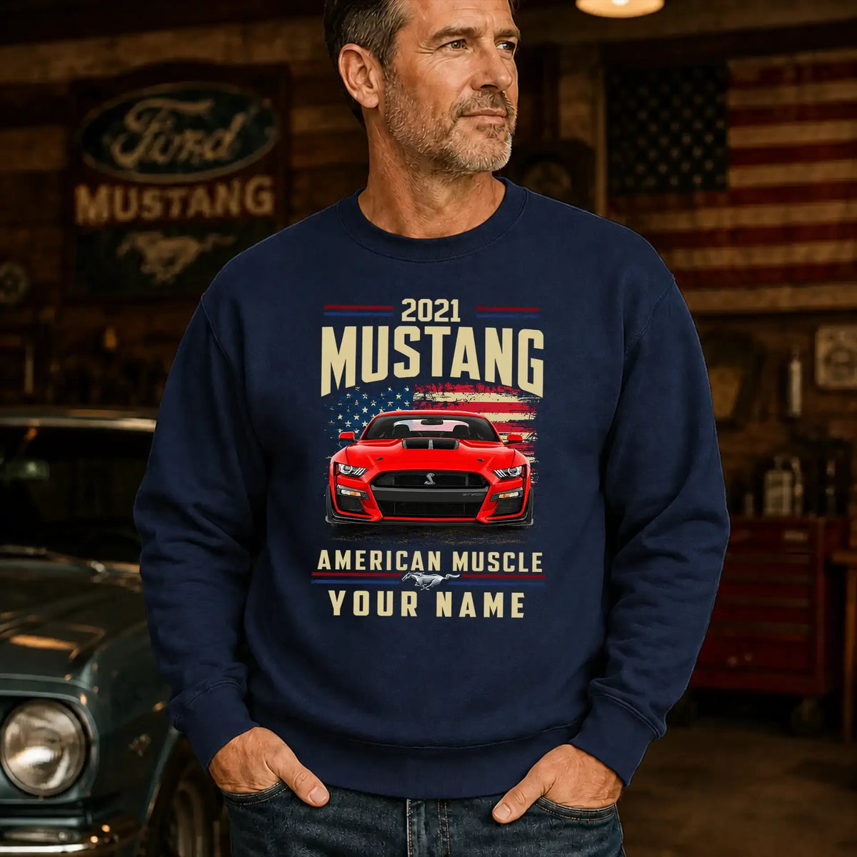 2021 Mustang Muscle Car Personalized Apparel