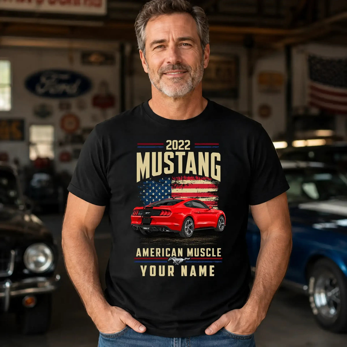 2022 Mustang Muscle Car Personalized Apparel
