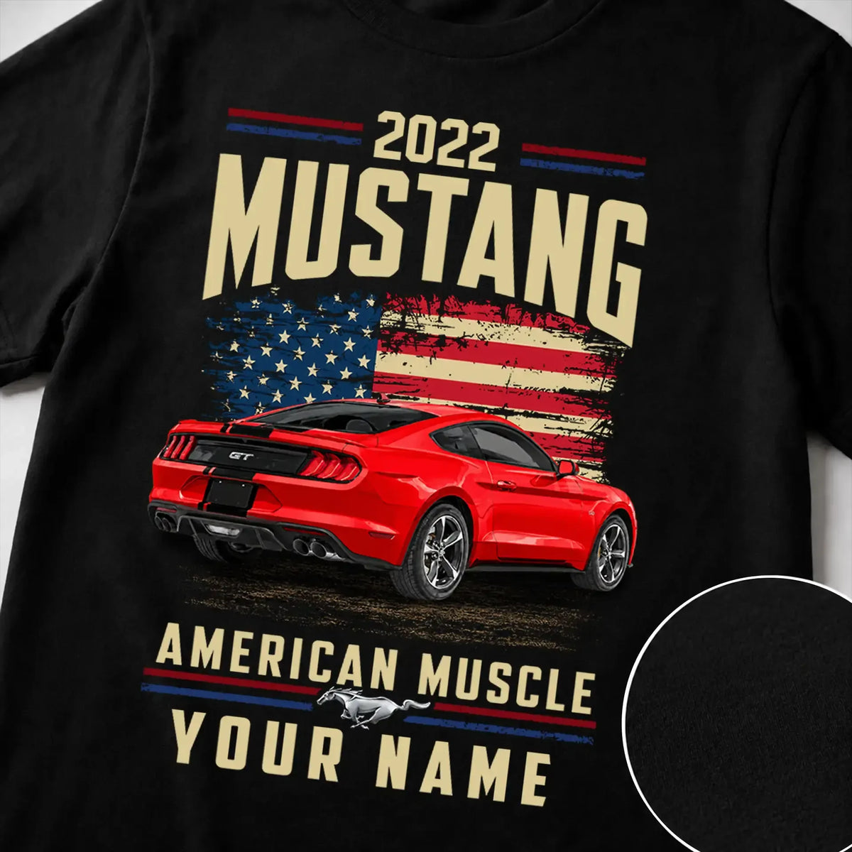 2022 Mustang Muscle Car Personalized Apparel