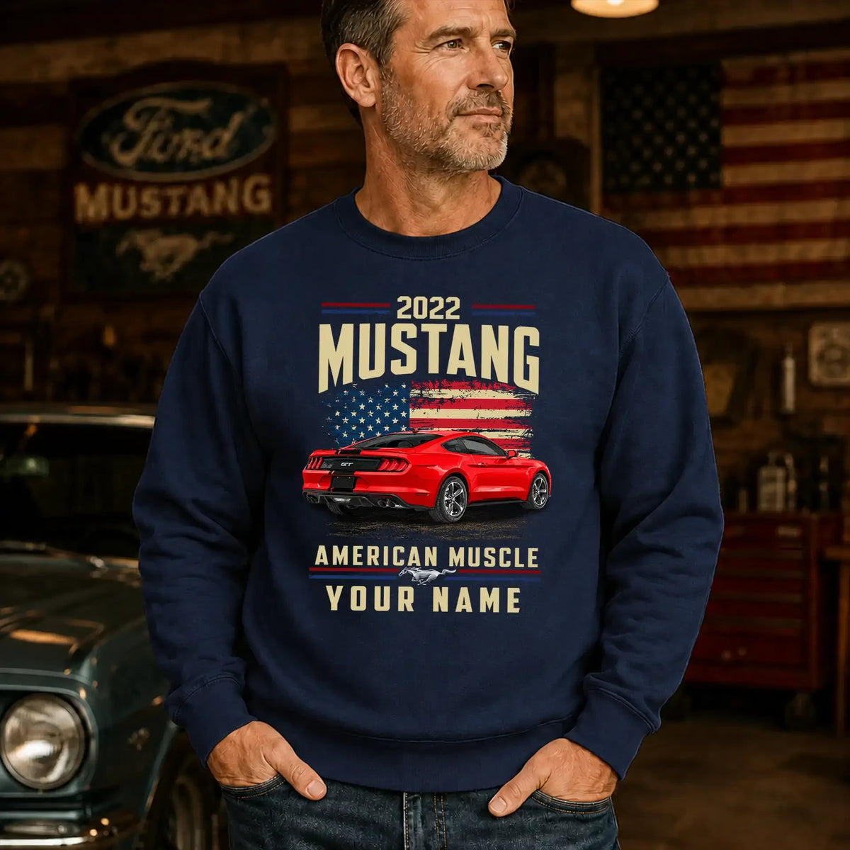 2022 Mustang Muscle Car Personalized Apparel