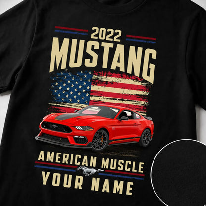 2022 Mustang Muscle Car Personalized Apparel