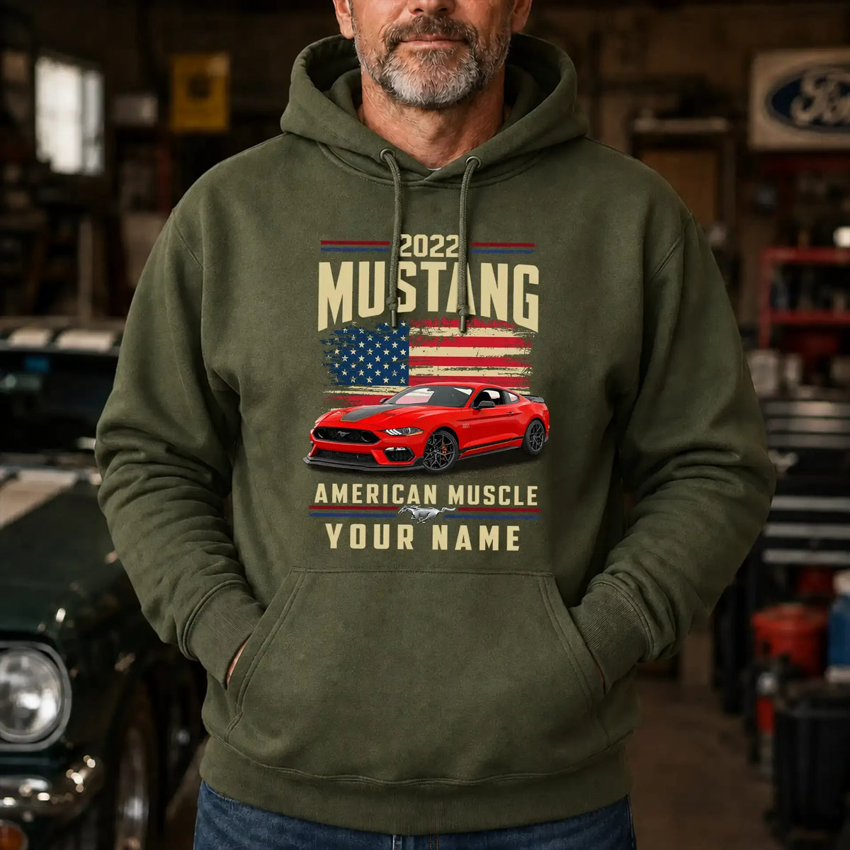 2022 Mustang Muscle Car Personalized Apparel