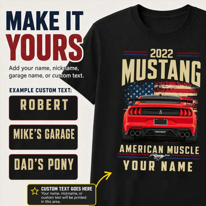 2022 Mustang Muscle Car Personalized Apparel