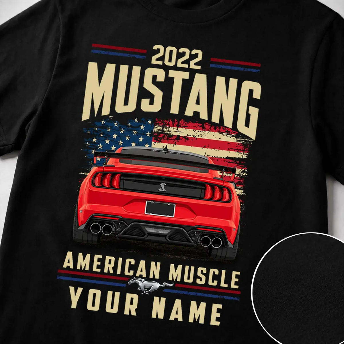 2022 Mustang Muscle Car Personalized Apparel