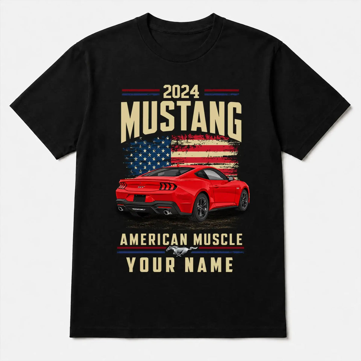 2024 Mustang Muscle Car Personalized Apparel