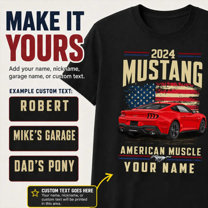 2024 Mustang Muscle Car Personalized Apparel