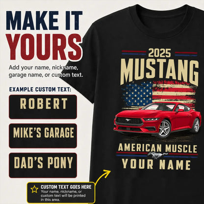 2025 Mustang Muscle Car Personalized Apparel