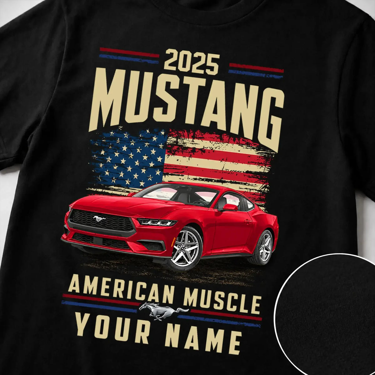 2025 Mustang Muscle Car Personalized Apparel