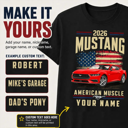 2026 Mustang Muscle Car Personalized Apparel