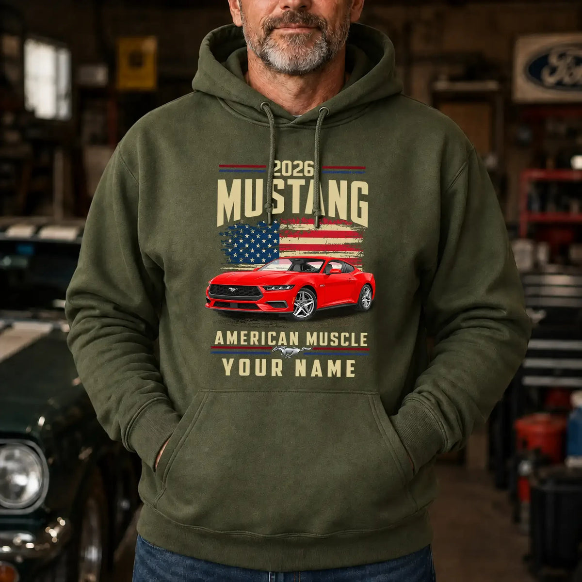 2026 Mustang Muscle Car Personalized Apparel