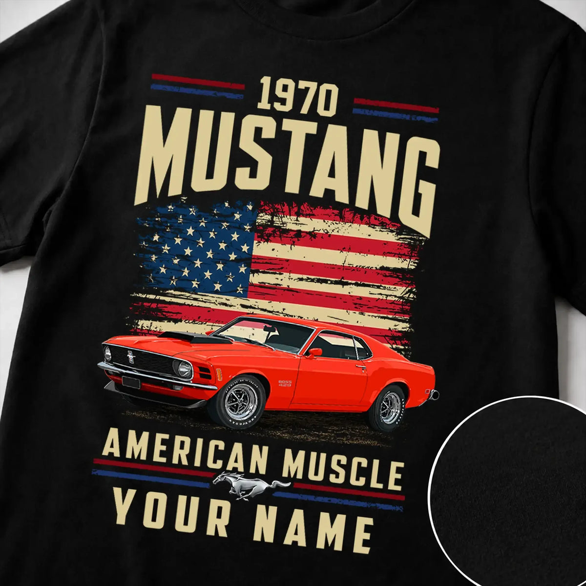 1970 Mustang Muscle Car Personalized Apparel