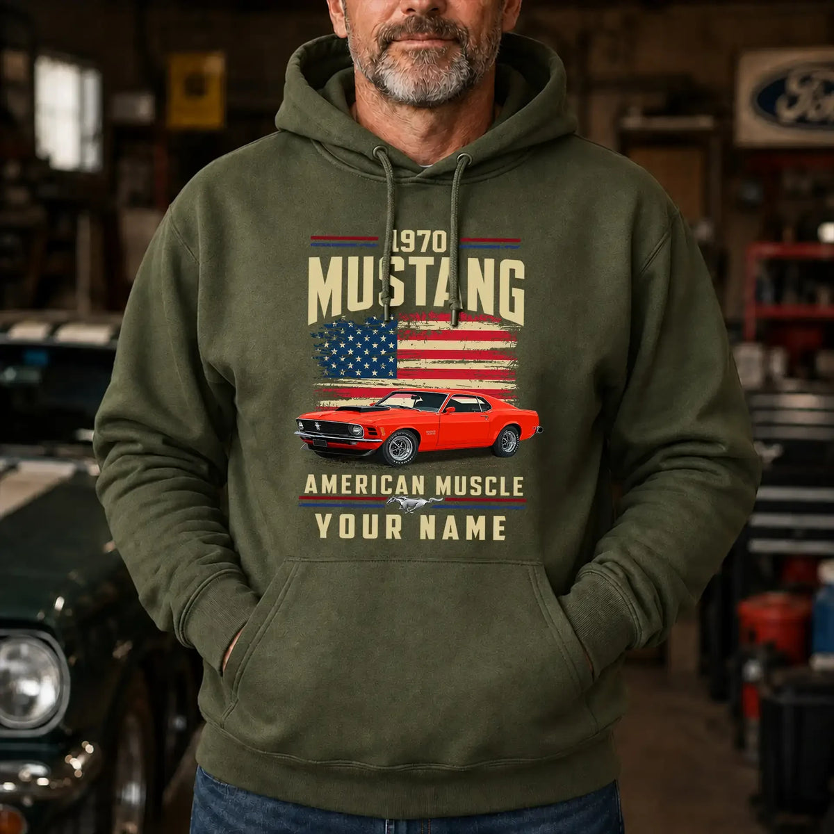 1970 Mustang Muscle Car Personalized Apparel