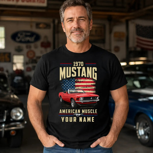 1970 Mustang Muscle Car Personalized Apparel
