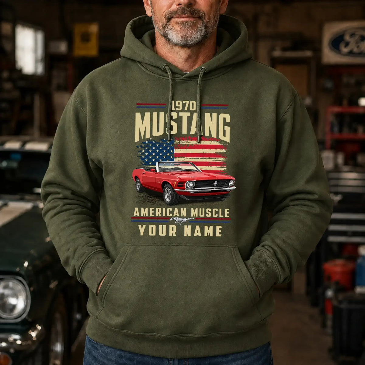 1970 Mustang Muscle Car Personalized Apparel