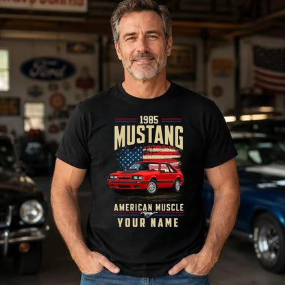 1985 Mustang Muscle Car Personalized Apparel