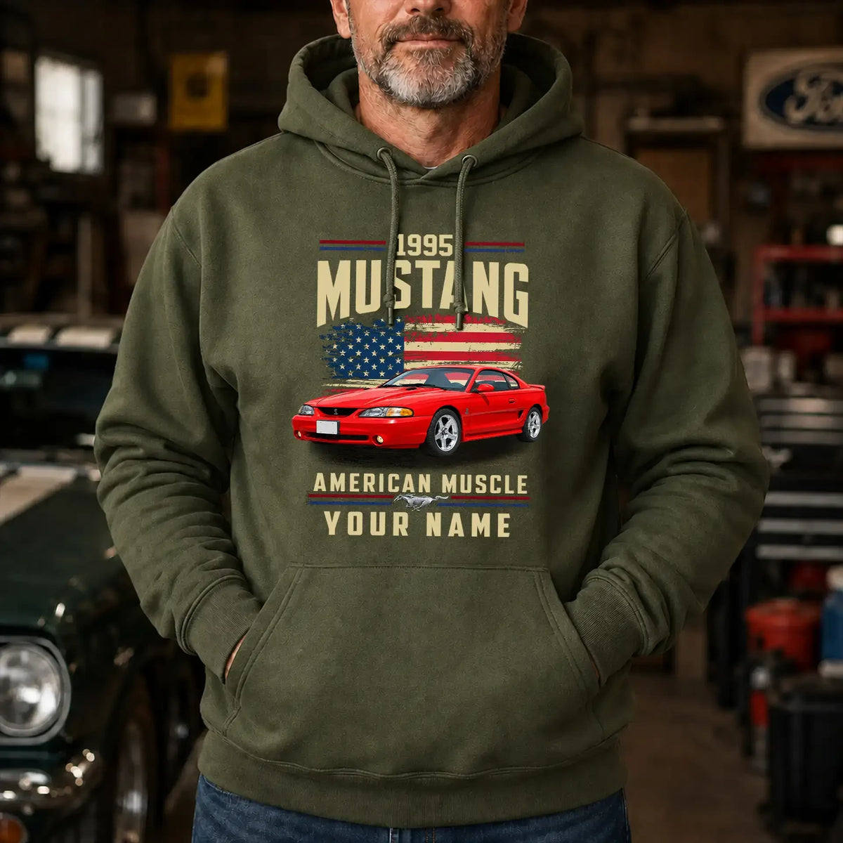 1995 Mustang Muscle Car Personalized Apparel