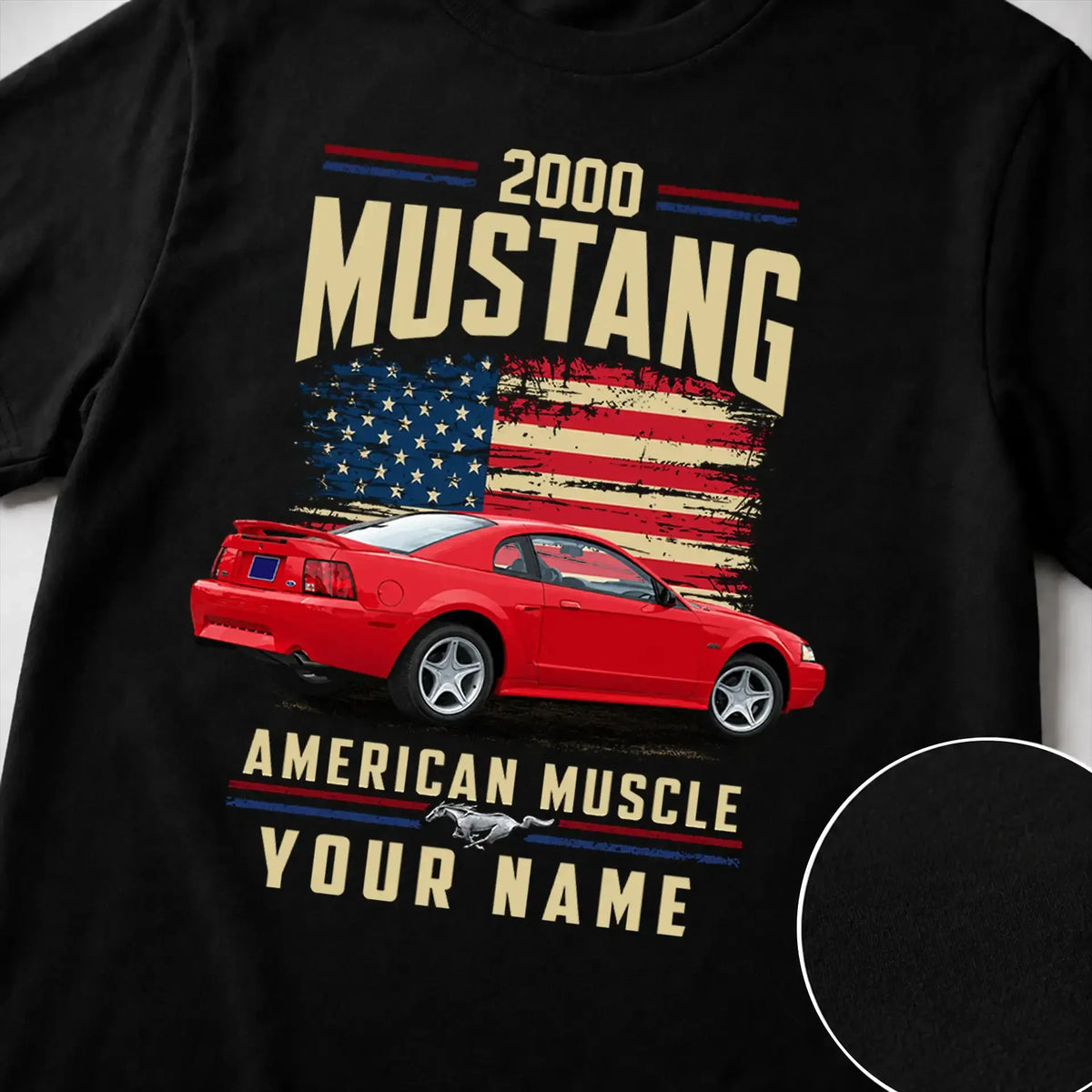 2000 Mustang Muscle Car Personalized Apparel