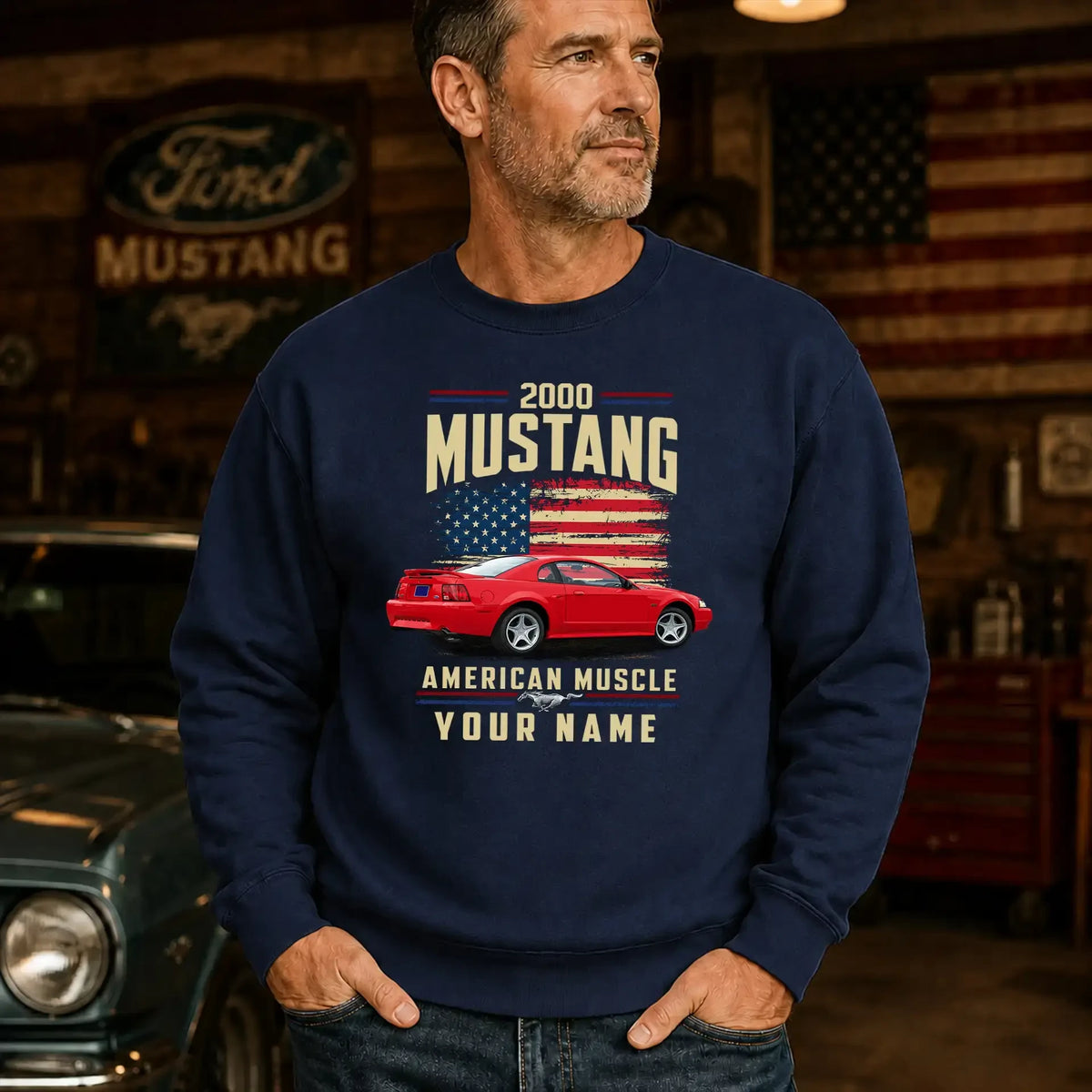 2000 Mustang Muscle Car Personalized Apparel