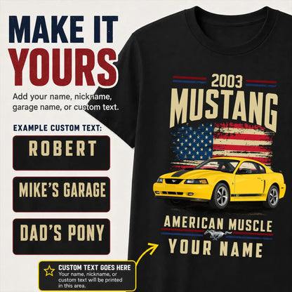 2003 Mustang Muscle Car Personalized Apparel