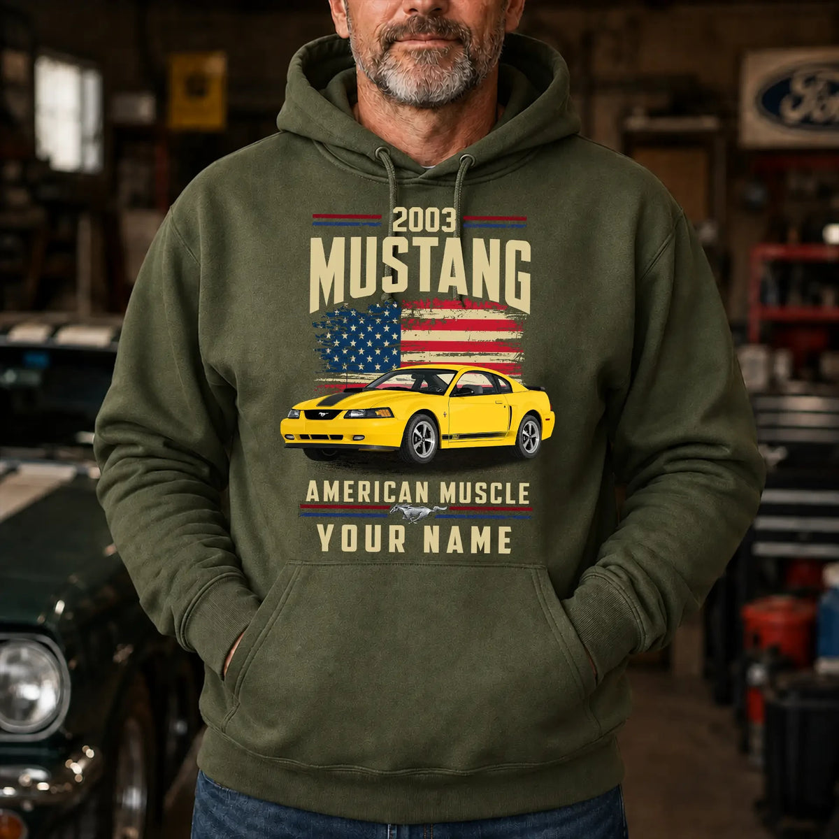 2003 Mustang Muscle Car Personalized Apparel
