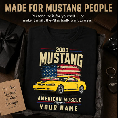 2003 Mustang Muscle Car Personalized Apparel