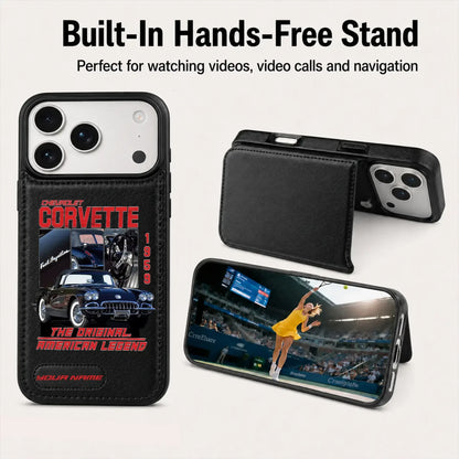 1959 Corvette Personalized Leather Wallet Phone Case