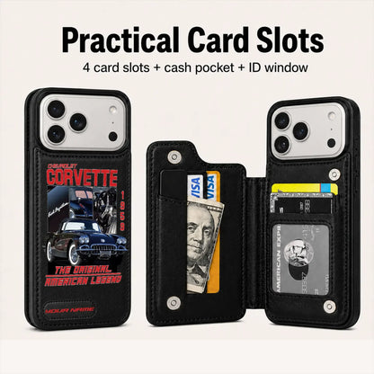 1959 Corvette Personalized Leather Wallet Phone Case