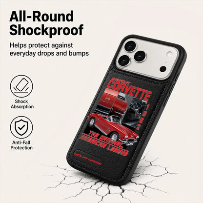 1962 Corvette Personalized Leather Wallet Phone Case