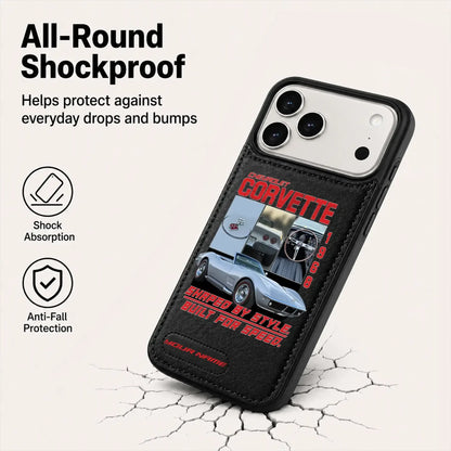 1968 Corvette Personalized Leather Wallet Phone Case