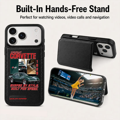1968 Corvette Personalized Leather Wallet Phone Case
