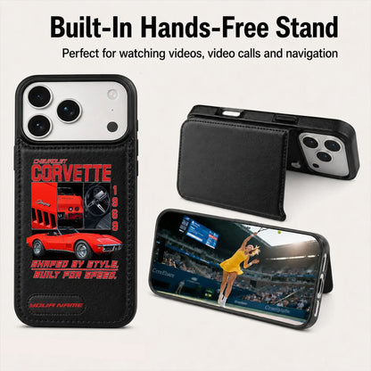 1969 Corvette Personalized Leather Wallet Phone Case