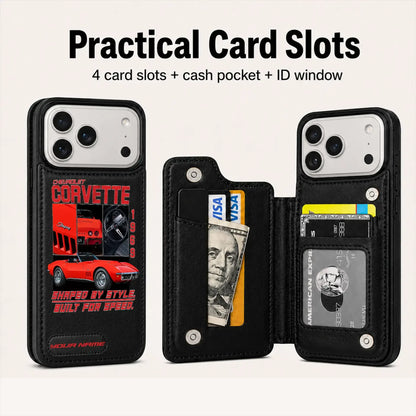 1969 Corvette Personalized Leather Wallet Phone Case