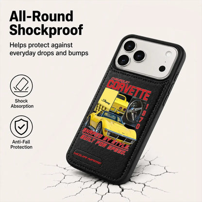 1970 Corvette Personalized Leather Wallet Phone Case
