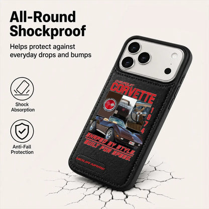 1974 Corvette Personalized Leather Wallet Phone Case