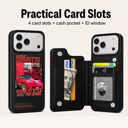 1981 Corvette Personalized Leather Wallet Phone Case