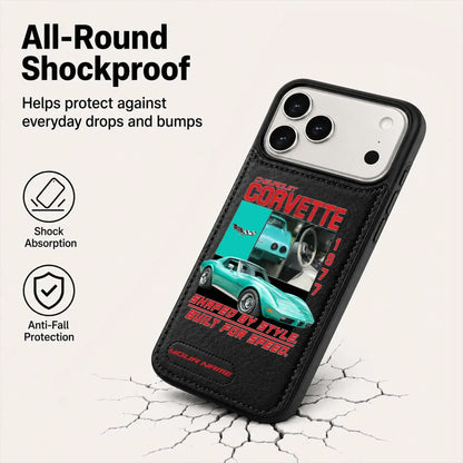 1977 Corvette Personalized Leather Wallet Phone Case