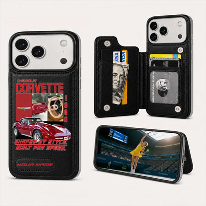 1980 Corvette Personalized Leather Wallet Phone Case