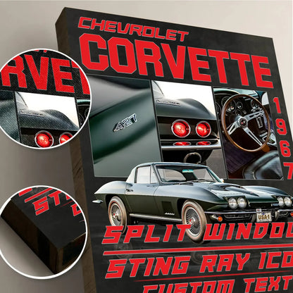 Personalized 1967 Corvette Sports Car Canvas Wall Art
