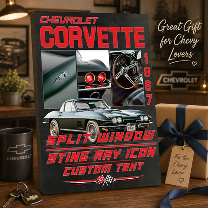 Personalized 1967 Corvette Sports Car Canvas Wall Art