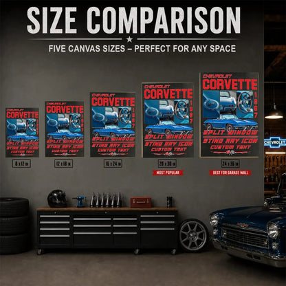 Personalized 1967 Corvette Sports Car Canvas Wall Art