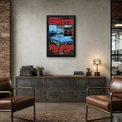 Personalized 1966 Corvette Sports Car Canvas Wall Art