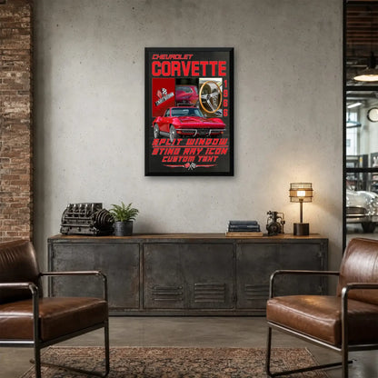 Personalized 1966 Corvette Sports Car Canvas Wall Art
