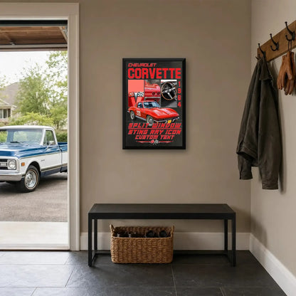 Personalized 1964 Corvette Sports Car Canvas Wall Art