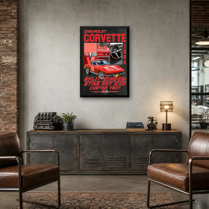 Personalized 1964 Corvette Sports Car Canvas Wall Art
