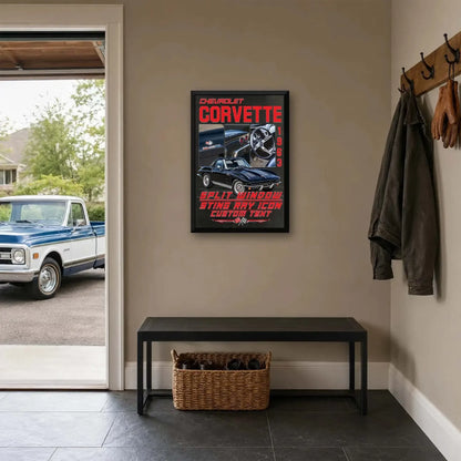 Personalized 1963 Corvette Sports Car Canvas Wall Art